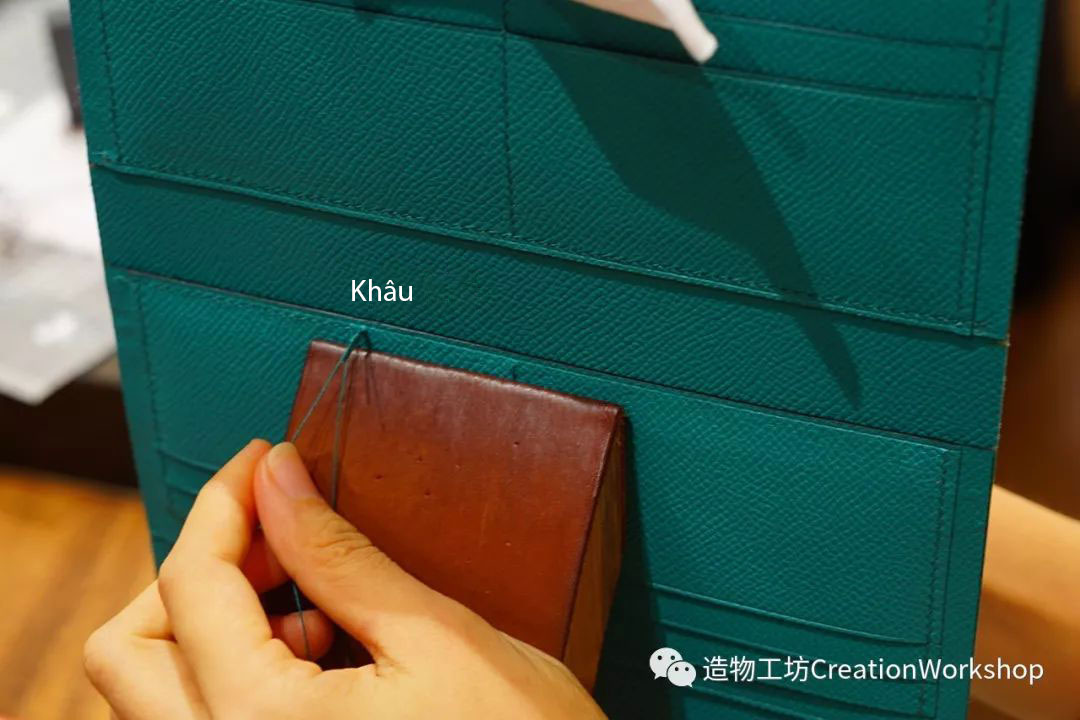 hướng dẫn làm ví kelly wallet, làm đồ da thủ công, rập túi da, phụ kiện túi da