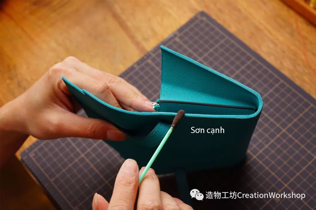 hướng dẫn làm ví kelly wallet, làm đồ da thủ công, rập túi da, phụ kiện túi da