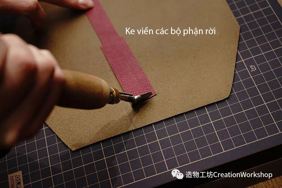 hướng dẫn cách làm ví da bearn wallet, làm đồ da thủ công, rập túi da, phụ kiện đồ da