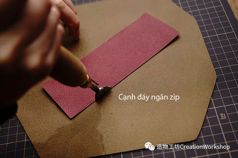 hướng dẫn cách làm ví da bearn wallet, làm đồ da thủ công, rập túi da, phụ kiện đồ da