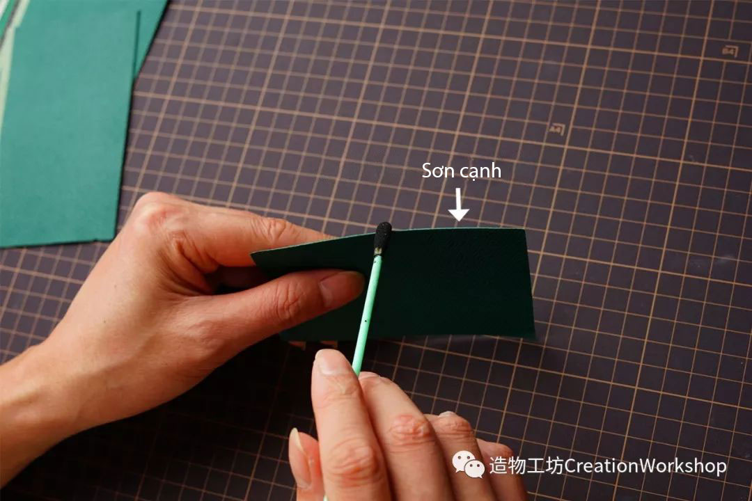 hướng dẫn cách làm ví da bearn compact wallet, làm đồ da thủ công, rập túi da, phụ kiện đồ da