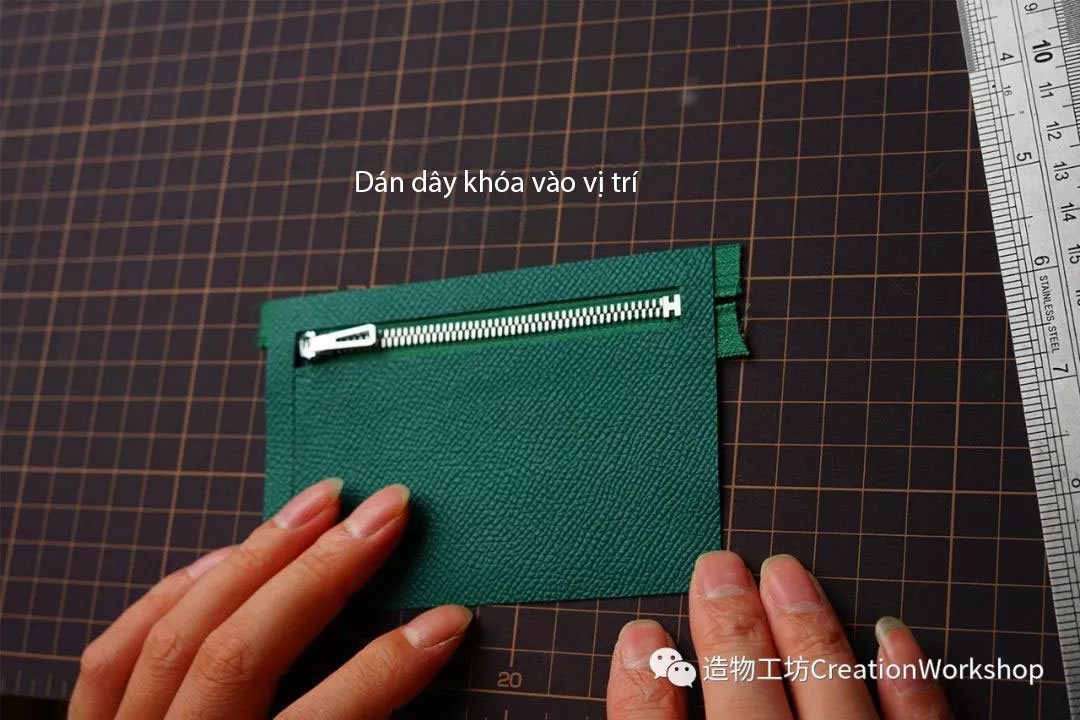 hướng dẫn cách làm ví da bearn compact wallet, làm đồ da thủ công, rập túi da, phụ kiện đồ da