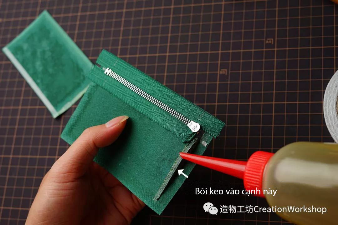 hướng dẫn cách làm ví da bearn compact wallet, làm đồ da thủ công, rập túi da, phụ kiện đồ da