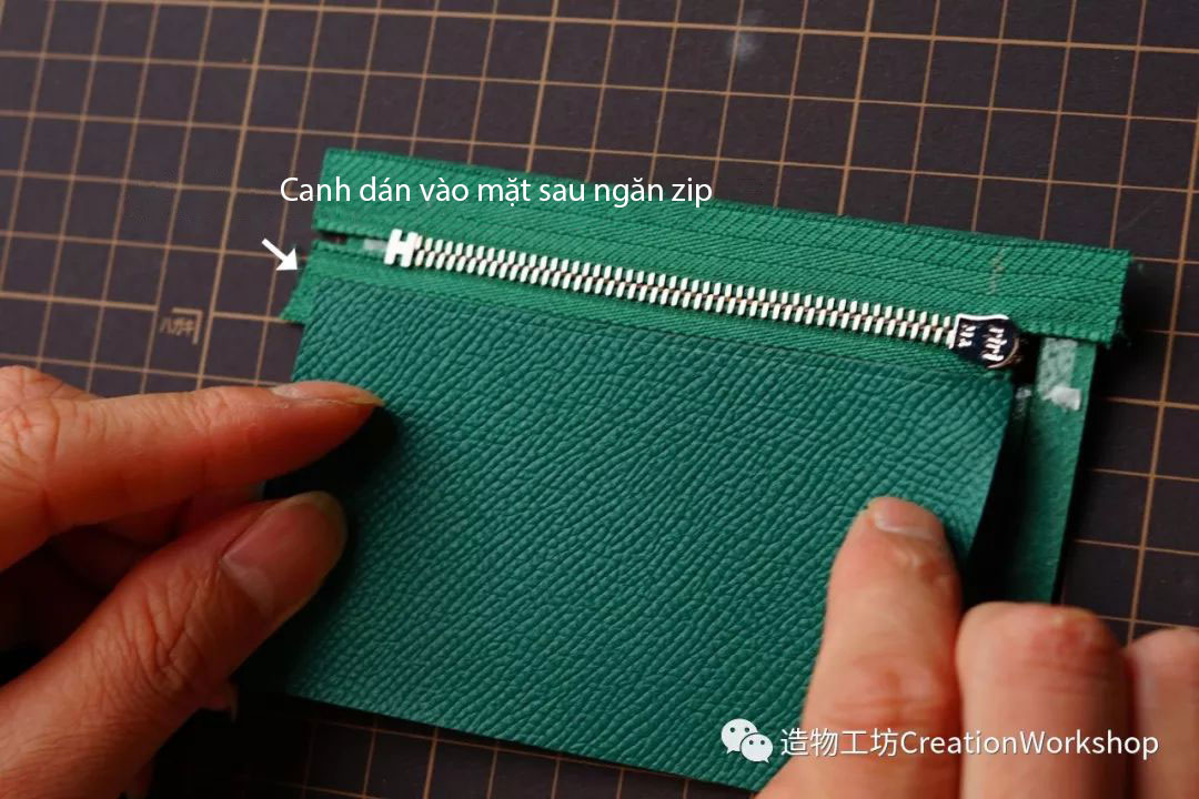 hướng dẫn cách làm ví da bearn compact wallet, làm đồ da thủ công, rập túi da, phụ kiện đồ da