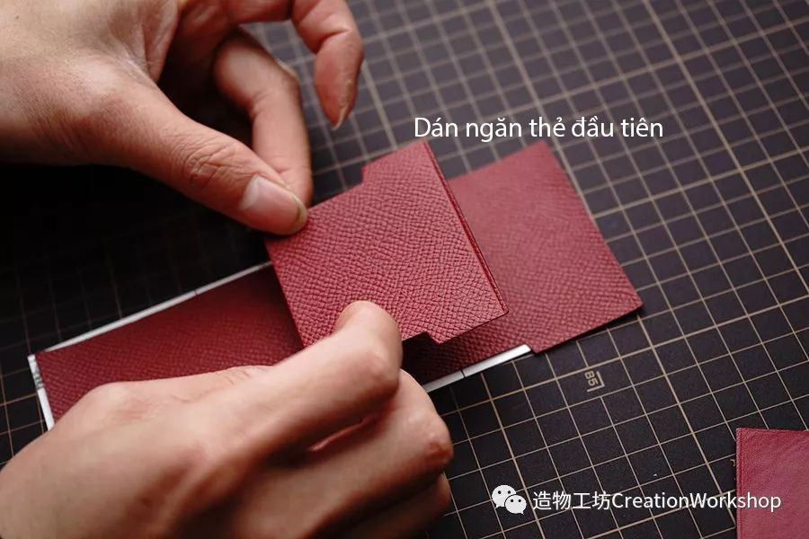 hướng dẫn cách làm ví da bearn wallet, làm đồ da thủ công, rập túi da, phụ kiện đồ da