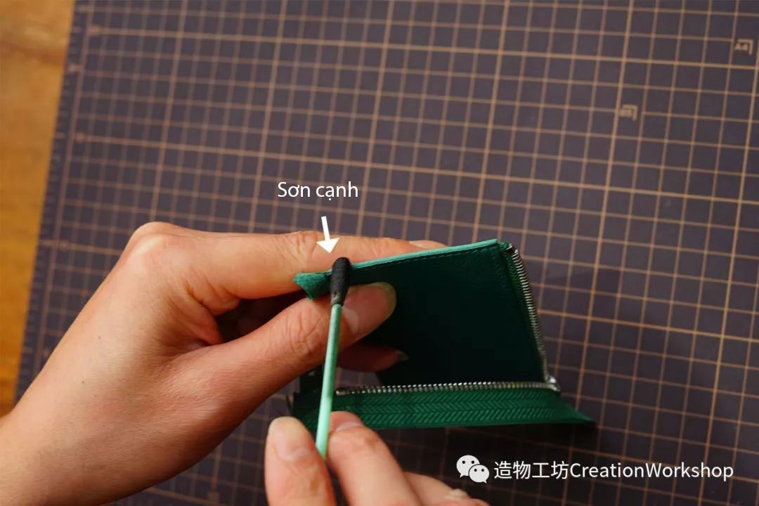 hướng dẫn cách làm ví da bearn compact wallet, làm đồ da thủ công, rập túi da, phụ kiện đồ da