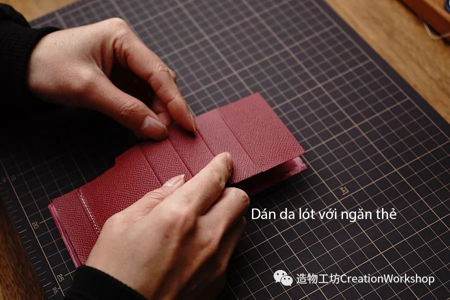 hướng dẫn cách làm ví da bearn wallet, làm đồ da thủ công, rập túi da, phụ kiện đồ da