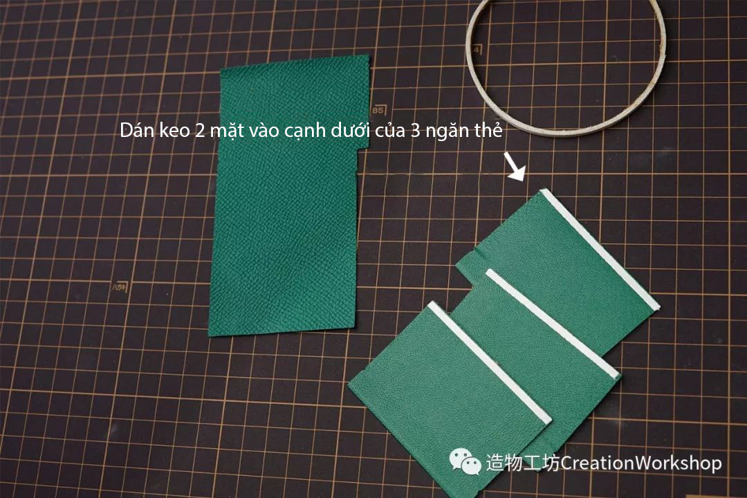 hướng dẫn cách làm ví da bearn compact wallet, làm đồ da thủ công, rập túi da, phụ kiện đồ da