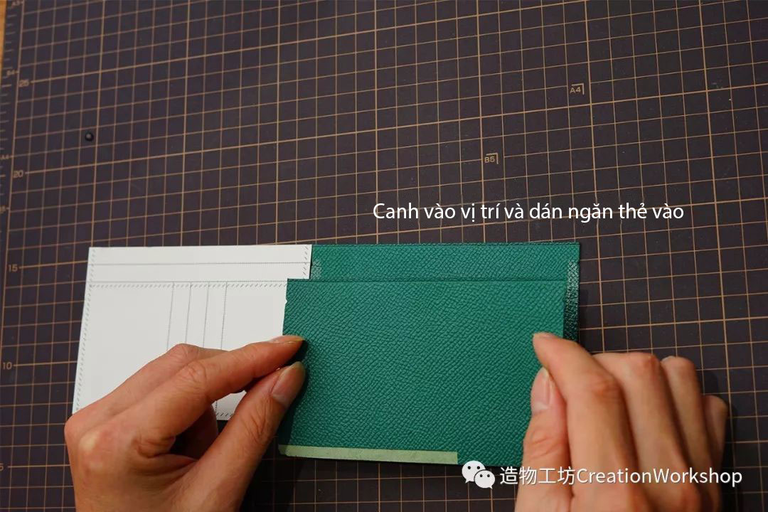 hướng dẫn cách làm ví da bearn compact wallet, làm đồ da thủ công, rập túi da, phụ kiện đồ da