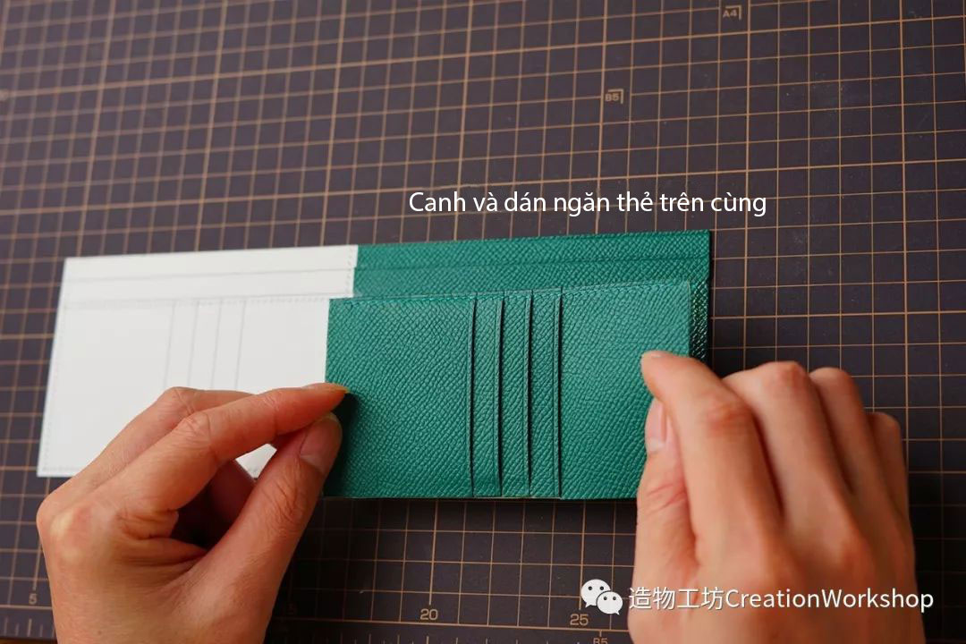 hướng dẫn cách làm ví da bearn compact wallet, làm đồ da thủ công, rập túi da, phụ kiện đồ da