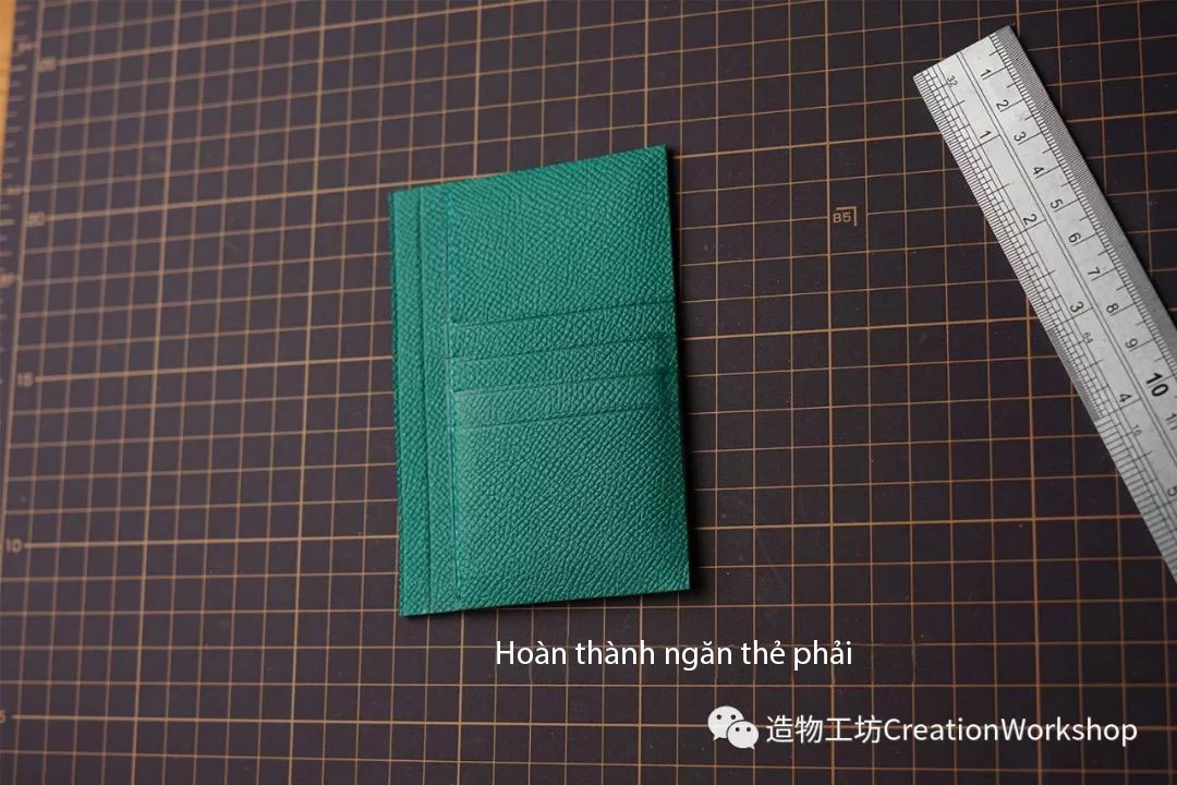 hướng dẫn cách làm ví da bearn compact wallet, làm đồ da thủ công, rập túi da, phụ kiện đồ da