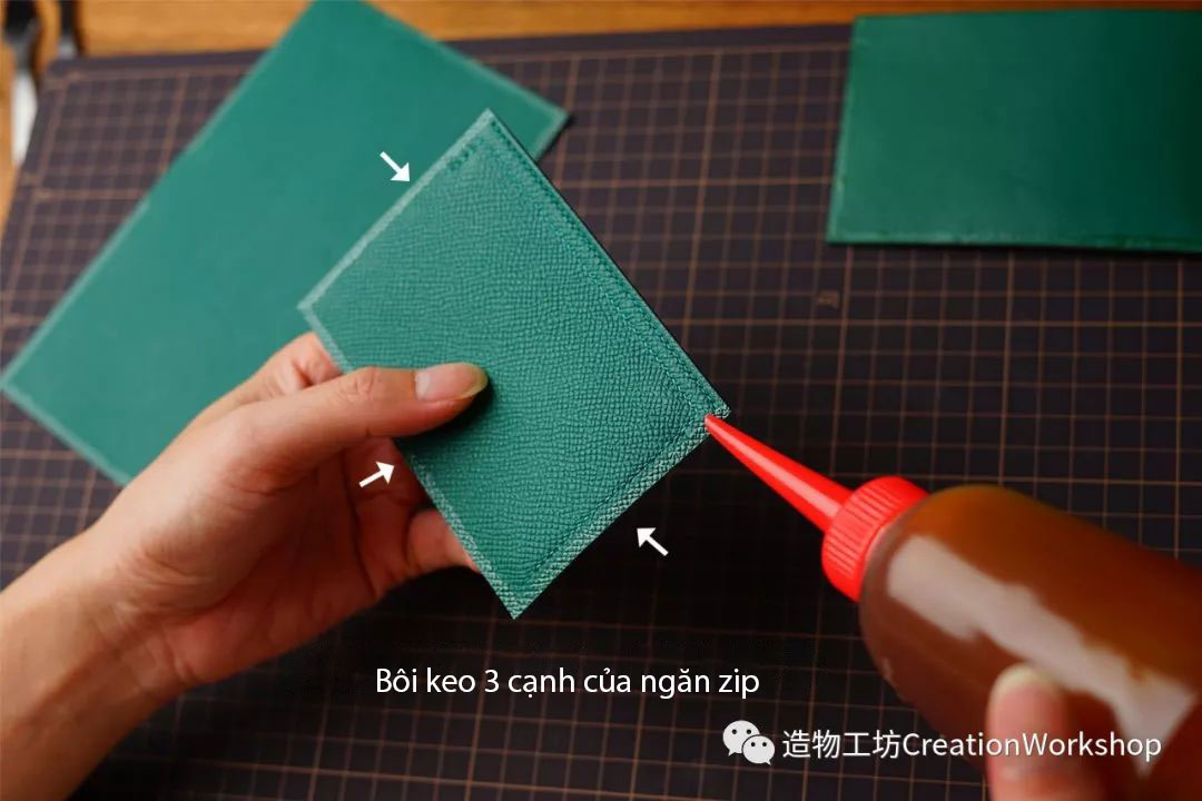 hướng dẫn cách làm ví da bearn compact wallet, làm đồ da thủ công, rập túi da, phụ kiện đồ da