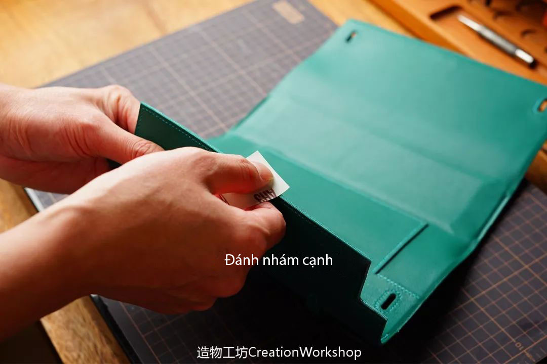 hướng dẫn cách làm túi kelly pochette, làm đồ da thủ công, rập túi da, phụ kiện đồ da