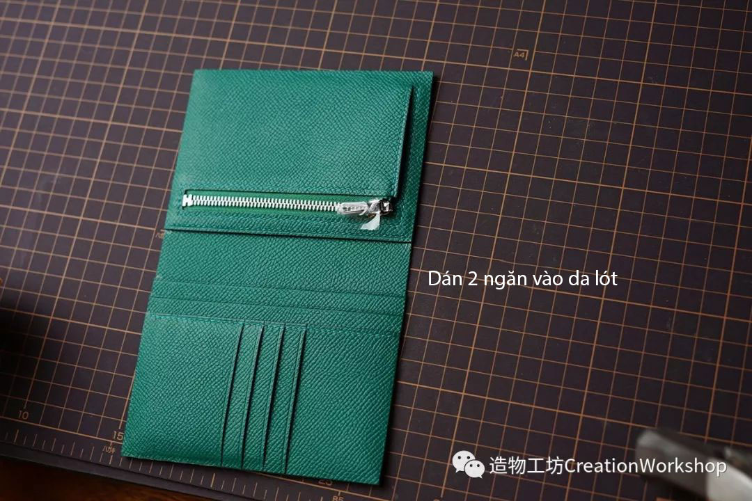 hướng dẫn cách làm ví da bearn compact wallet, làm đồ da thủ công, rập túi da, phụ kiện đồ da