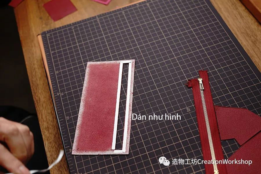 hướng dẫn cách làm ví da bearn wallet, làm đồ da thủ công, rập túi da, phụ kiện đồ da