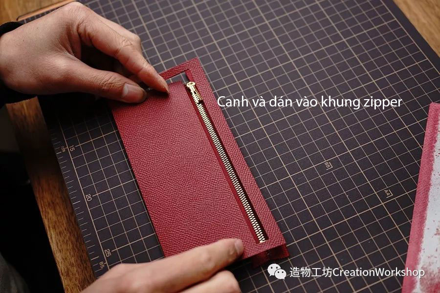 hướng dẫn cách làm ví da bearn wallet, làm đồ da thủ công, rập túi da, phụ kiện đồ da