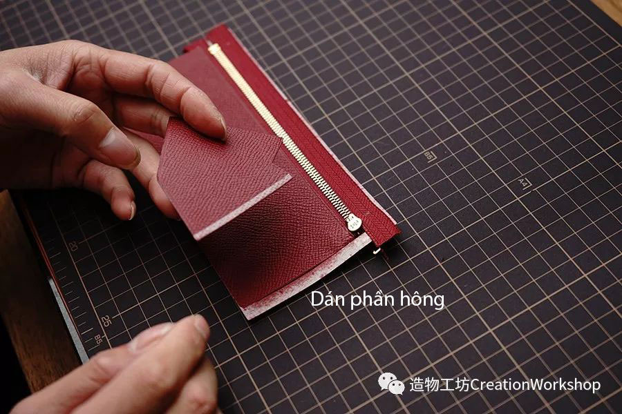 hướng dẫn cách làm ví da bearn wallet, làm đồ da thủ công, rập túi da, phụ kiện đồ da