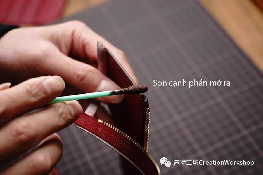 hướng dẫn cách làm ví da bearn wallet, làm đồ da thủ công, rập túi da, phụ kiện đồ da