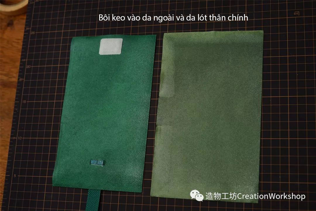 hướng dẫn cách làm ví da bearn compact wallet, làm đồ da thủ công, rập túi da, phụ kiện đồ da