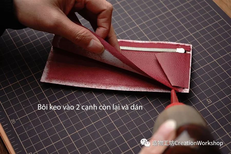 hướng dẫn cách làm ví da bearn wallet, làm đồ da thủ công, rập túi da, phụ kiện đồ da