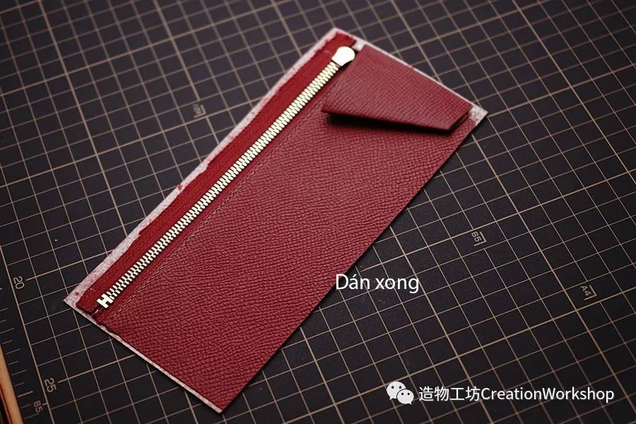 hướng dẫn cách làm ví da bearn wallet, làm đồ da thủ công, rập túi da, phụ kiện đồ da