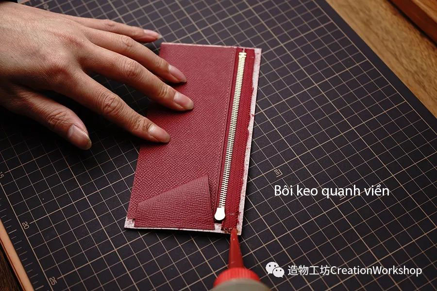 hướng dẫn cách làm ví da bearn wallet, làm đồ da thủ công, rập túi da, phụ kiện đồ da