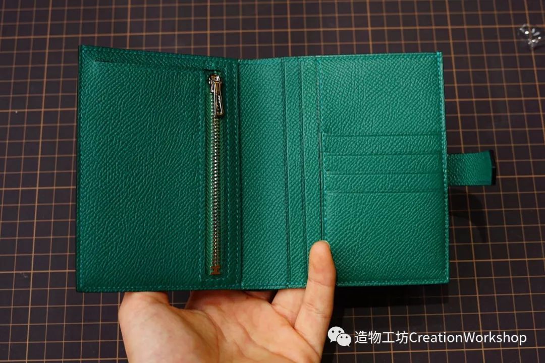 hướng dẫn cách làm ví da bearn compact wallet, làm đồ da thủ công, rập túi da, phụ kiện đồ da