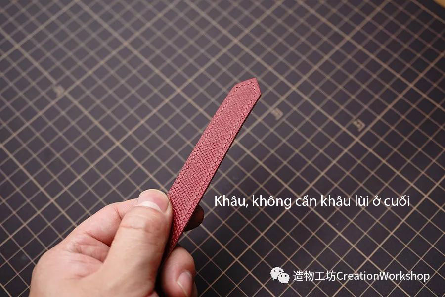 hướng dẫn cách làm ví da bearn wallet, làm đồ da thủ công, rập túi da, phụ kiện đồ da