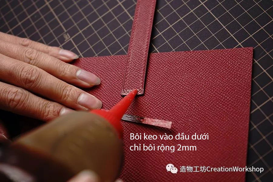 hướng dẫn cách làm ví da bearn wallet, làm đồ da thủ công, rập túi da, phụ kiện đồ da