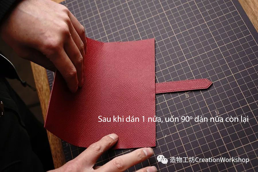 hướng dẫn cách làm ví da bearn wallet, làm đồ da thủ công, rập túi da, phụ kiện đồ da