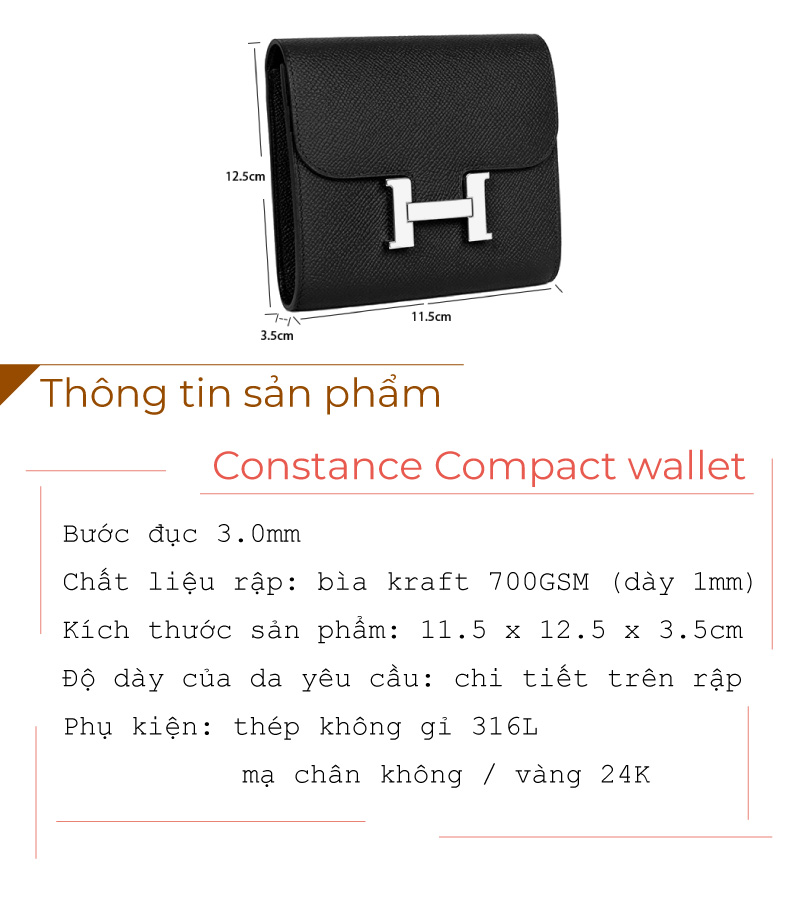 rập và phụ kiện ví constance compact wallet