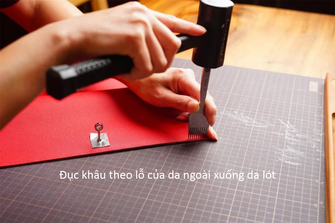 hướng dẫn cách làm túi da kelly cut, làm đồ da thủ công, rập túi da, phụ kiện đồ da